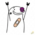 Flork Golpeado pero Triunfante con Curita Vector para Sublimar