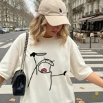 Flork Gritando con Cuchillo Vector para Sublimación Humor Negro