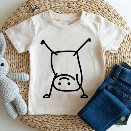 Flork Haciendo la Vertical Sonriente Vector para Sublimación