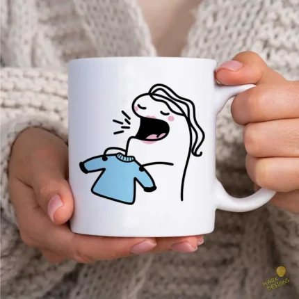 Flork Mamá Gritando con Ropa de Bebé Vector para Sublimar