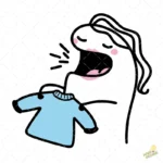 Flork Mamá Gritando con Ropa de Bebé Vector para Sublimar