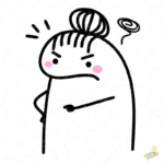 Flork Mamá Regañando con Dedo Acusador Vector para Sublimar