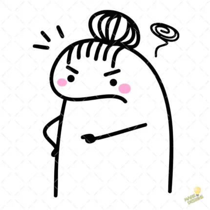 Flork Mamá Regañando con Dedo Acusador Vector para Sublimar