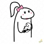 Flork Mamá con Bebé en Brazos - Diseño para Sublimación