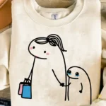 Flork Mamá de Compras con Niño Llorando Vector para Sublimar