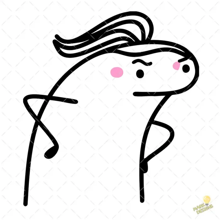 Flork Mujer Enojada con Manos en la Cintura Vector para Sublimar