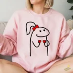 Flork Mujer con Coleta y Corazones Vector para Sublimación