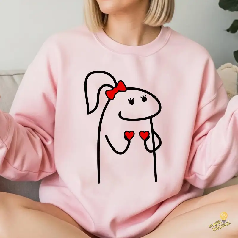 Flork Mujer con Coleta y Corazones Vector para Sublimación Flork Mujer con Coleta y Corazones Vector para Sublimación