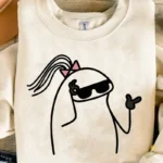 Flork Mujer con Coleta y Gafas de Sol Vector para Sublimar Actitud