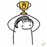 Flork Mujer con Trofeo y Vincha Vector para Sublimación