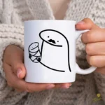 Flork Papá con Bigote y Bebé en Brazos Vector para Sublimar