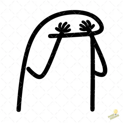 Flork Tapándose los Ojos Vector para Sublimación de Humor