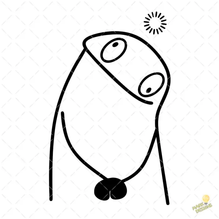 Flork Tildado con Ícono de Carga Vector para Sublimar Humor