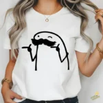 Flork con Bigote Guiñando un Ojo Vector para Sublimación