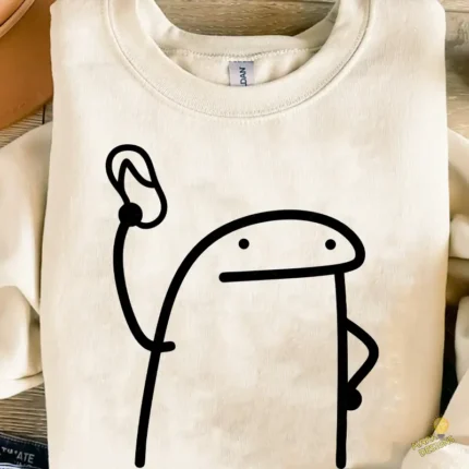 Flork con Chancla en la Mano Vector para Sublimación de Humor