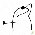 Flork con Gesto de Oh No y Mano en la Cabeza Vector para Sublimar