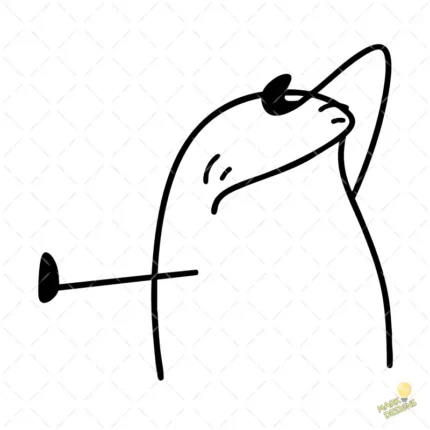 Flork con Gesto de Oh No y Mano en la Cabeza Vector para Sublimar