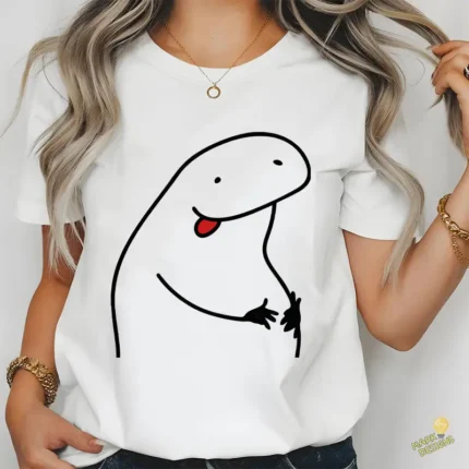 Flork con Lengua Afuera y Mano en la Panza Vector para Sublimar