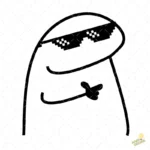 Flork con Lentes Pro y Gesto de Todo Bien Vector para Sublimar