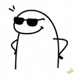 Flork con Lentes de Sol y Pose de Galán Vector para Sublimar