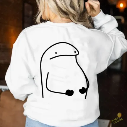 Flork con Panza Llena y Manos en el Vientre Vector para Sublimar