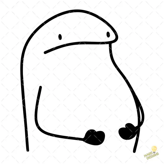 Flork con Panza Llena y Manos en el Vientre Vector para Sublimar