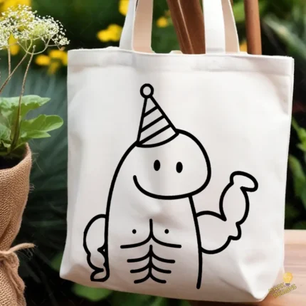 Flork de Cumpleaños Musculoso con Gorrito Vector para Sublimar