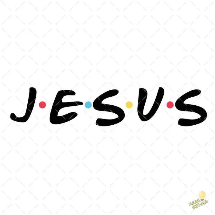 Free Diseño Jesús Tipografía Friends Vector Cristiano para sublimación