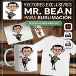 GRATIS Vector Mr. Bean Animado para Sublimación Descarga