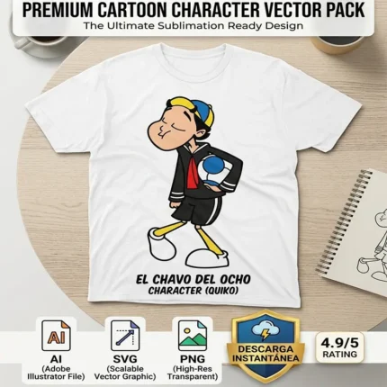 GRATIS Vector Quico Llorando El Chavo Animado para Sublimación