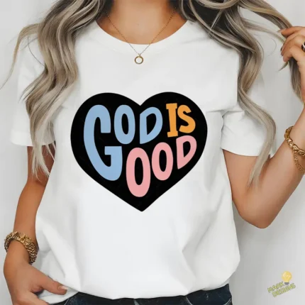 God is Good Vector Retro Corazón para sublimación cristiano