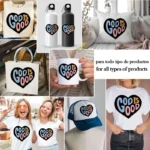 God is Good Vector Retro Corazón para sublimación cristiano