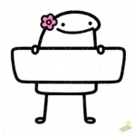 Gratis Flork Mujer con Cartel Editable Vector para Sublimar