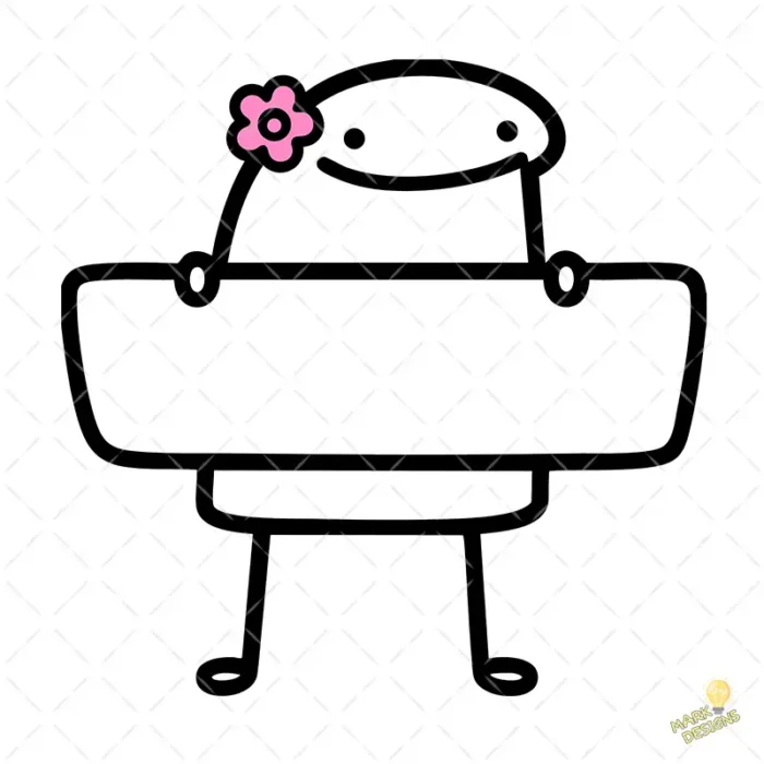 Gratis Flork Mujer con Cartel Editable Vector para Sublimar
