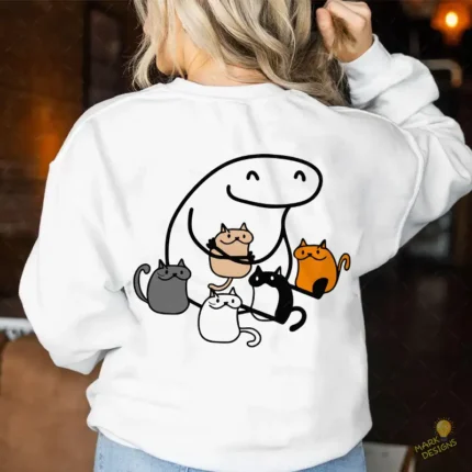 Gratis Flork con Muchos Gatos Vector para Sublimación