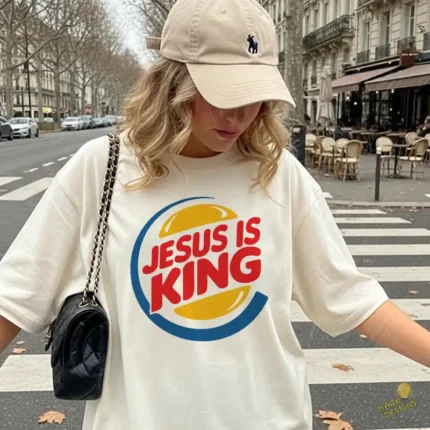 Gratis Jesus is King Vector Estilo Burger King para sublimación