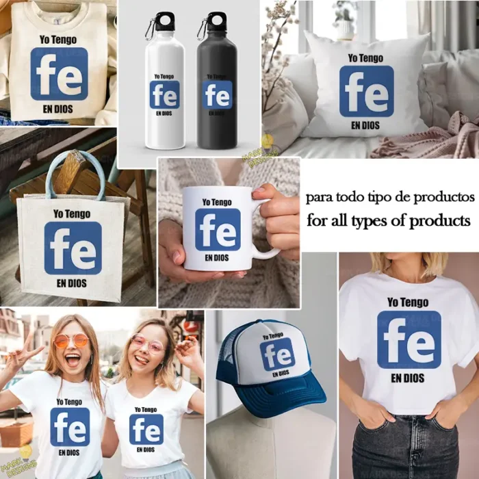 Gratis Yo Tengo Fe en Dios Vector Estilo Facebook para sublimación - Image 3