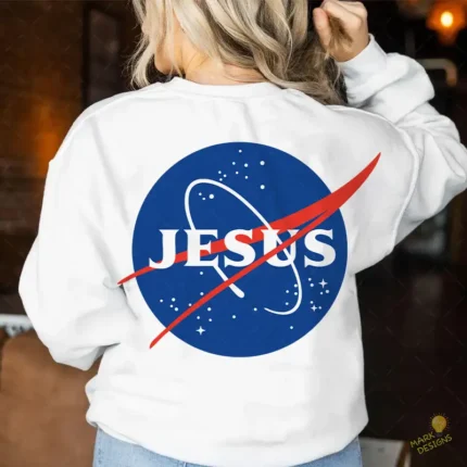 Jesús Estilo Logo NASA Cristiano Vector para sublimación