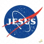 Jesús Estilo Logo NASA Cristiano Vector para sublimación