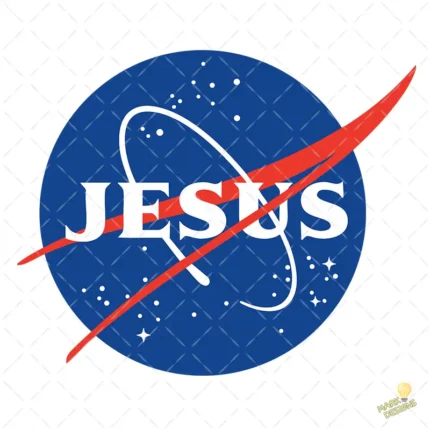 Jesús Estilo Logo NASA Cristiano Vector para sublimación