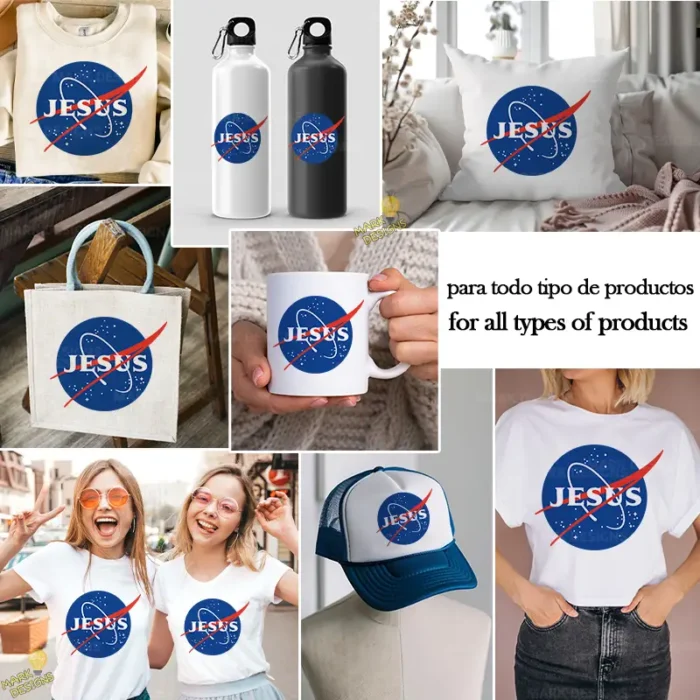 Jesús Estilo Logo NASA Cristiano Vector para sublimación - Image 3