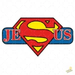 Jesús Superhéroe Estilo Superman Vector para sublimación