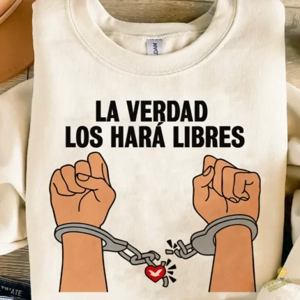 La Verdad los Hará Libres Vector Cadenas Rotas para sublimación