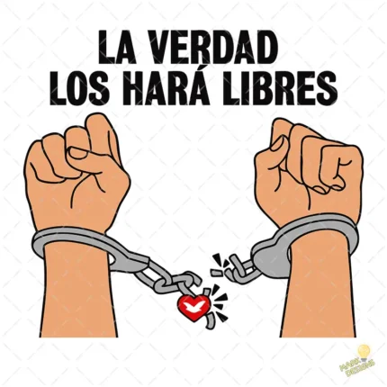 La Verdad los Hará Libres Vector Cadenas Rotas para sublimación