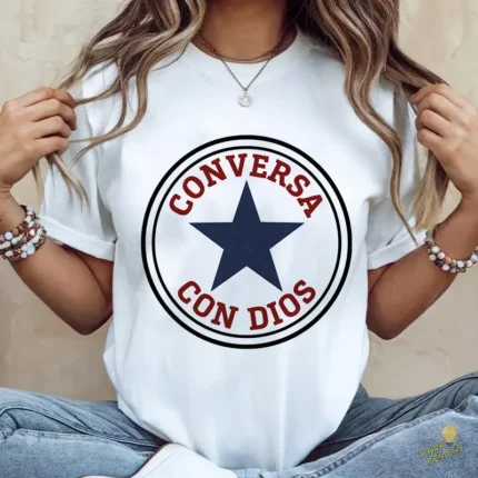 Logo Conversa con Dios Estilo Converse Vector para sublimación