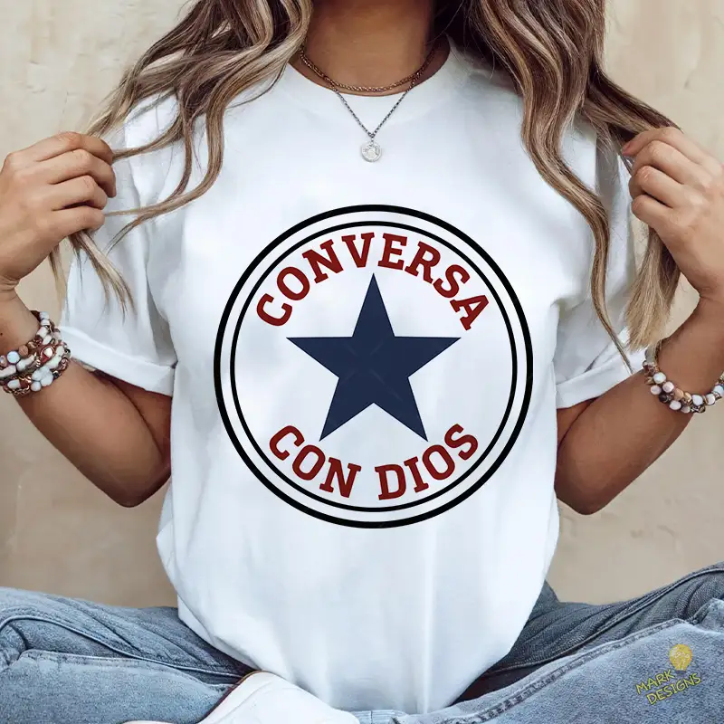 Logo Conversa con Dios Estilo Converse Vector para sublimación Logo Conversa con Dios Estilo Converse Vector para sublimación