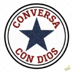 Logo Conversa con Dios Estilo Converse Vector para sublimación