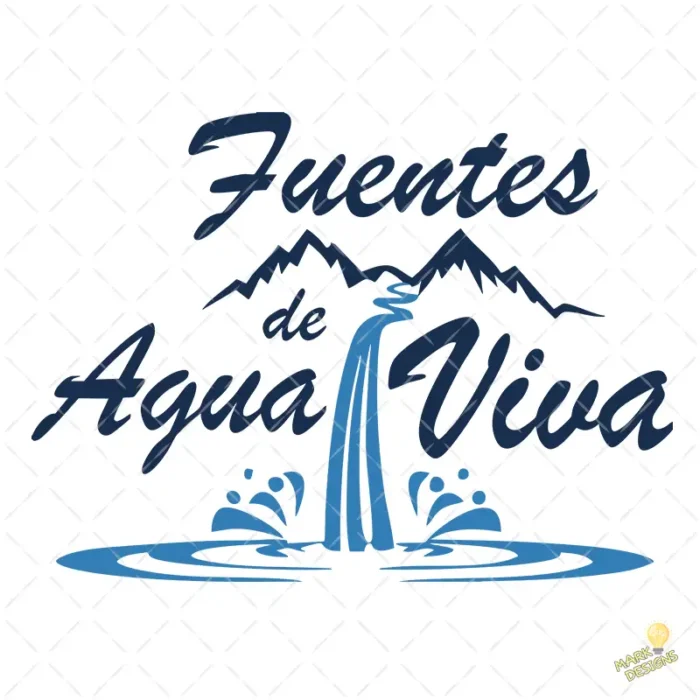 Logo Cristiano Fuentes de Agua Viva Vector para Remeras y Eventos