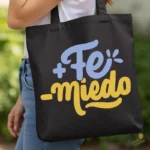 Más Fe Menos Miedo Vector Tipográfico para sublimación