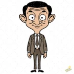 Mr. Bean Personaje Animado Vector para Sublimación Clásico